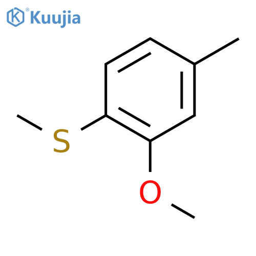 Benzene, 2-methoxy-4-methyl-1-(methylthio)- structure