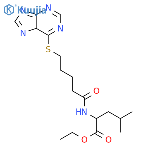 L-Leucine,N-[1-oxo-5-(1H-purin-6-ylthio)pentyl]-, ethyl ester (9CI) structure