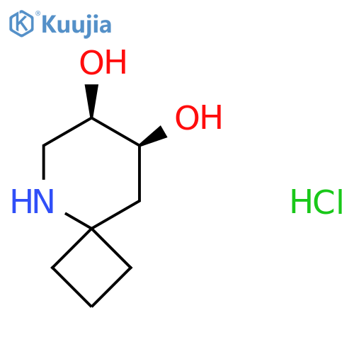 (7R,8S)-5-Azaspiro[3.5]nonane-7,8-diol;hydrochloride structure