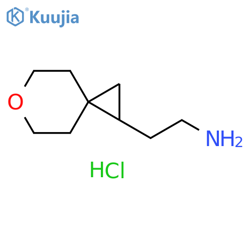 6-Oxaspiro[2.5]octane-1-ethanamine, hydrochloride (1:1) structure