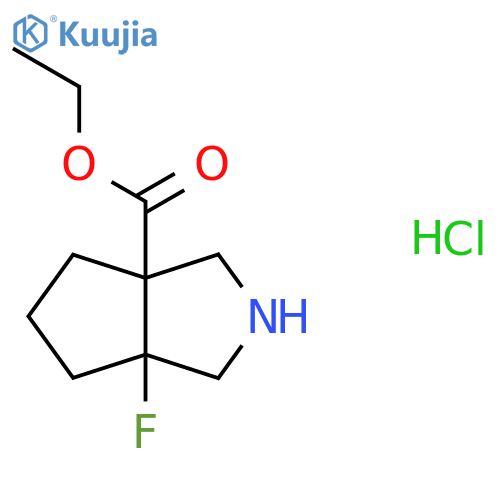 Ethyl 6a-fluoro-octahydrocyclopenta[c]pyrrole-3a-carboxylate hydrochloride structure