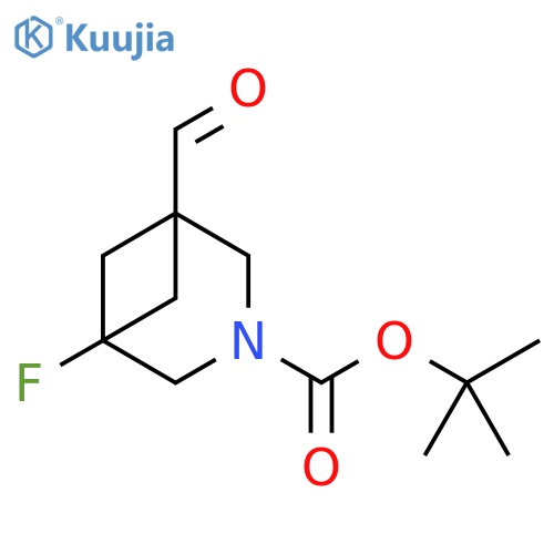 tert-butyl 1-fluoro-5-formyl-3-azabicyclo[3.1.1]heptane-3-carboxylate structure