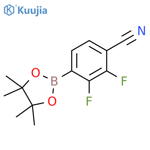 2,3-Difluoro-4-(tetramethyl-1,3,2-dioxaborolan-2-yl)benzonitrile structure