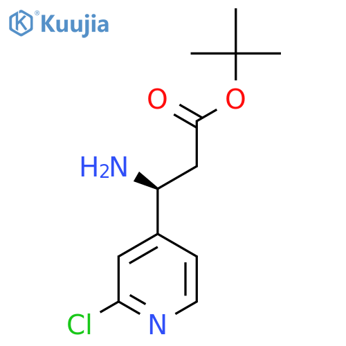 tert-butyl (3S)-3-amino-3-(2-chloropyridin-4-yl)propanoate structure