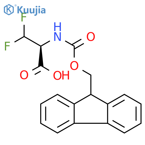 (S)-2-((((9H-fluoren-9-yl)methoxy)carbonyl)amino)-3,3-difluoropropanoic acid structure