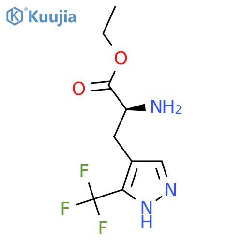 ethyl (2S)-2-amino-3-5-(trifluoromethyl)-1H-pyrazol-4-ylpropanoate structure