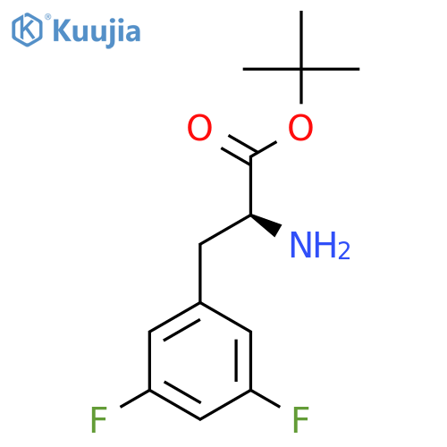 tert-butyl (2S)-2-amino-3-(3,5-difluorophenyl)propanoate structure