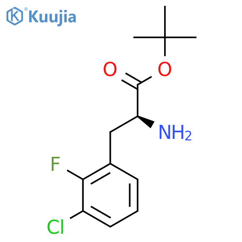 tert-butyl (2S)-2-amino-3-(3-chloro-2-fluorophenyl)propanoate structure