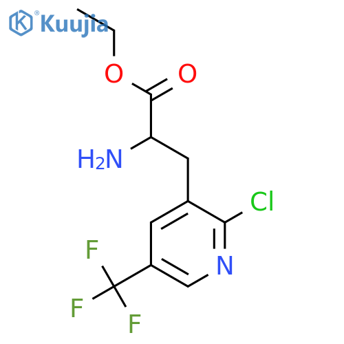 Ethyl 2-amino-3-[2-chloro-5-(trifluoromethyl)pyridin-3-yl]propanoate structure