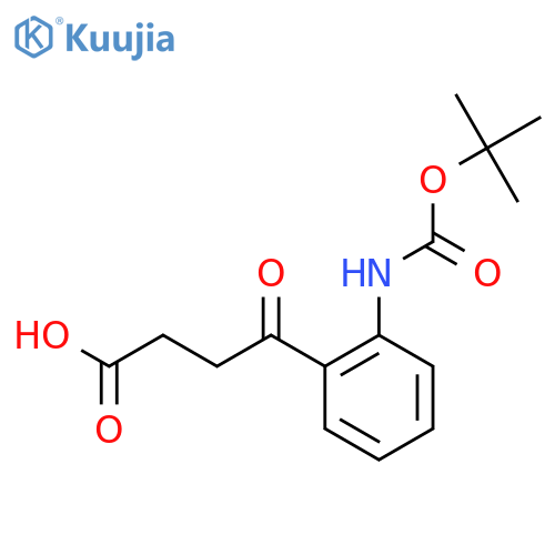 4-(2-{[(Tert-butoxy)carbonyl]amino}phenyl)-4-oxobutanoic acid structure