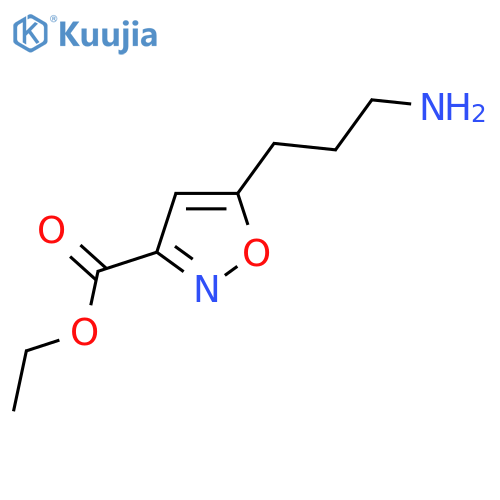 Ethyl 5-(3-aminopropyl)-1,2-oxazole-3-carboxylate structure