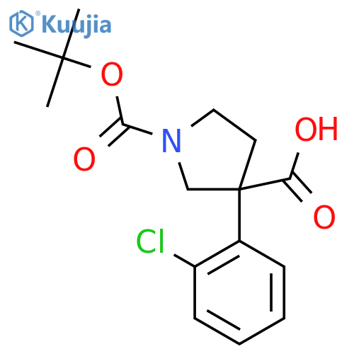 1-[(Tert-butoxy)carbonyl]-3-(2-chlorophenyl)pyrrolidine-3-carboxylic acid structure