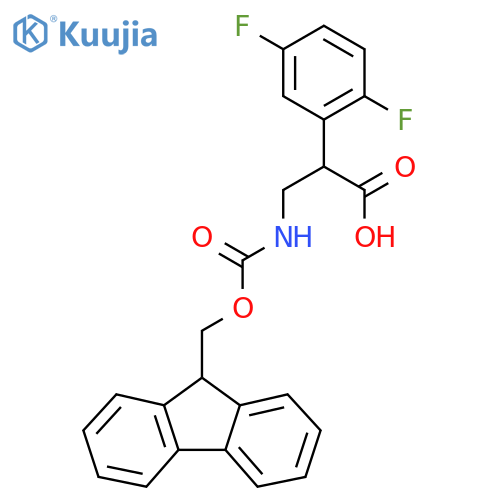 2-(2,5-Difluorophenyl)-3-(9H-fluoren-9-ylmethoxycarbonylamino)propanoic acid structure