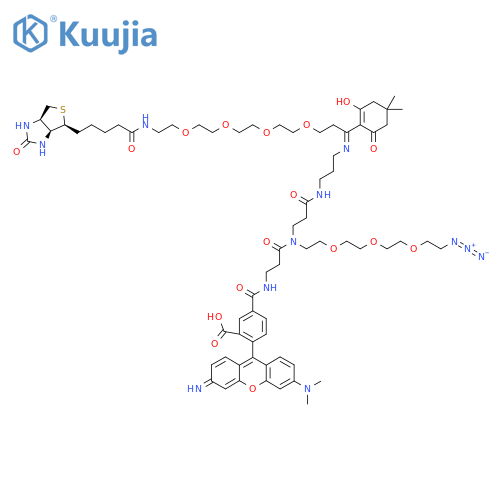 Biotin-PEG4-Dde-TAMRA-PEG3-Azide structure