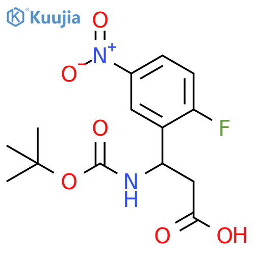 Benzenepropanoic acid, β-[[(1,1-dimethylethoxy)carbonyl]amino]-2-fluoro-5-nitro- structure