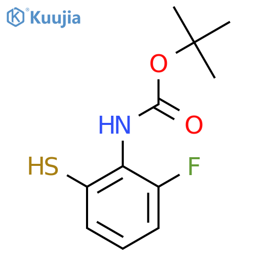 tert-butyl N-(2-fluoro-6-sulfanylphenyl)carbamate structure