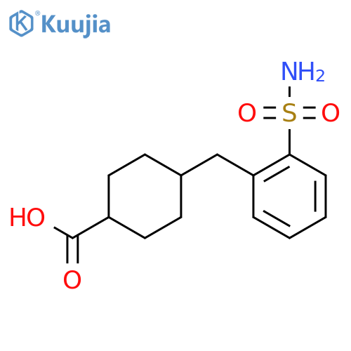 4-(2-sulfamoylphenyl)methylcyclohexane-1-carboxylic acid, Mixture of diastereomers structure