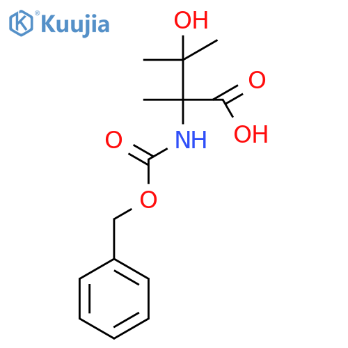 2-{[(Benzyloxy)carbonyl]amino}-3-hydroxy-2,3-dimethylbutanoic acid structure