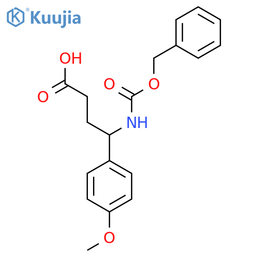 4-{(benzyloxy)carbonylamino}-4-(4-methoxyphenyl)butanoic acid structure