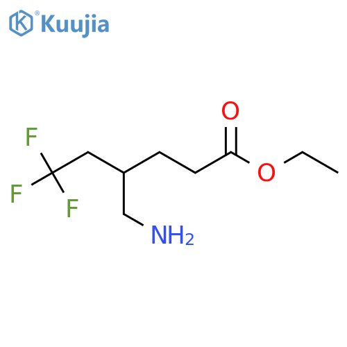 Ethyl 4-(aminomethyl)-6,6,6-trifluorohexanoate structure