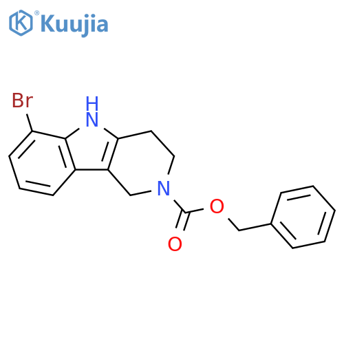 benzyl 6-bromo-1H,2H,3H,4H,5H-pyrido4,3-bindole-2-carboxylate structure