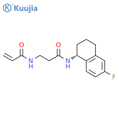 N-[3-[[(1R)-6-Fluoro-1,2,3,4-tetrahydro-1-naphthalenyl]amino]-3-oxopropyl]-2-propenamide structure