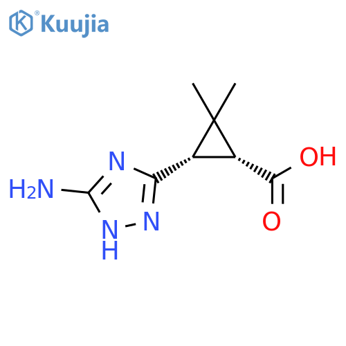 (1R,3S)-3-(5-Amino-1H-1,2,4-triazol-3-yl)-2,2-dimethylcyclopropanecarboxylic acid structure