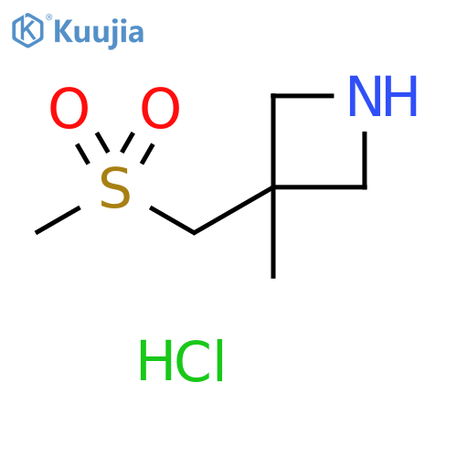 Azetidine, 3-methyl-3-[(methylsulfonyl)methyl]-, hydrochloride (1:1) structure