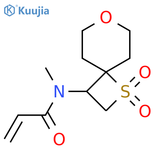N-{1,1-dioxo-7-oxa-1lambda6-thiaspiro3.5nonan-3-yl}-N-methylprop-2-enamide structure