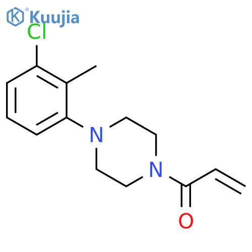 1-4-(3-chloro-2-methylphenyl)piperazin-1-ylprop-2-en-1-one structure