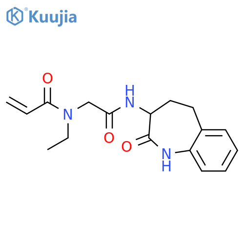 N-Ethyl-N-[2-oxo-2-[(2,3,4,5-tetrahydro-2-oxo-1H-1-benzazepin-3-yl)amino]ethyl]-2-propenamide structure