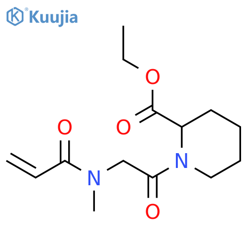 Ethyl 1-[2-[methyl(1-oxo-2-propen-1-yl)amino]acetyl]-2-piperidinecarboxylate structure