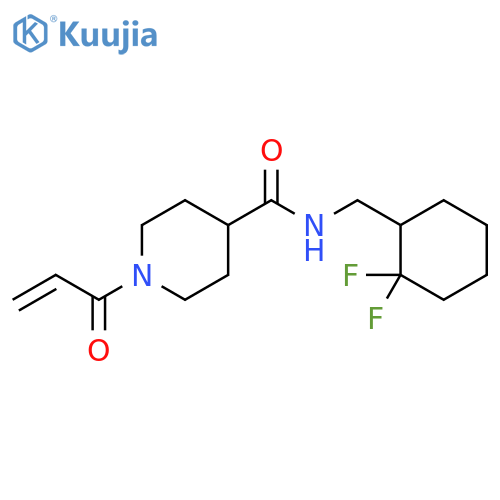 N-[(2,2-Difluorocyclohexyl)methyl]-1-(1-oxo-2-propen-1-yl)-4-piperidinecarboxamide structure