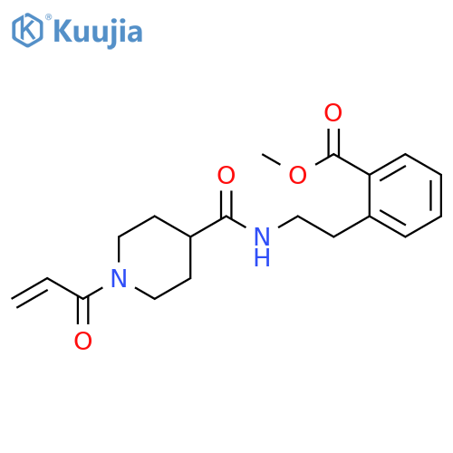 Methyl 2-[2-[[[1-(1-oxo-2-propen-1-yl)-4-piperidinyl]carbonyl]amino]ethyl]benzoate structure