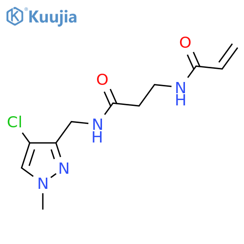 N-(2-{(4-chloro-1-methyl-1H-pyrazol-3-yl)methylcarbamoyl}ethyl)prop-2-enamide structure
