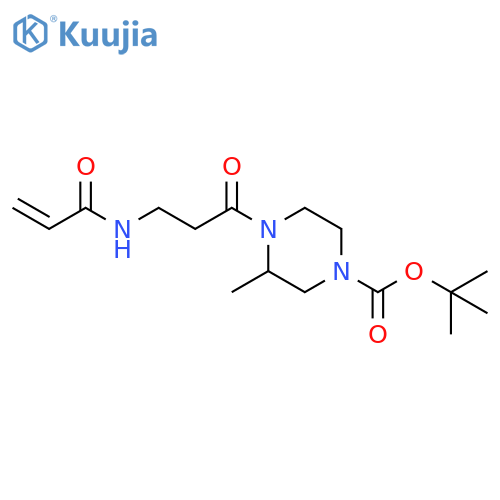 tert-butyl 3-methyl-4-3-(prop-2-enamido)propanoylpiperazine-1-carboxylate structure
