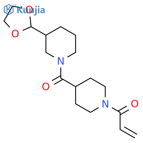 1-{4-3-(1,3-dioxolan-2-yl)piperidine-1-carbonylpiperidin-1-yl}prop-2-en-1-one structure