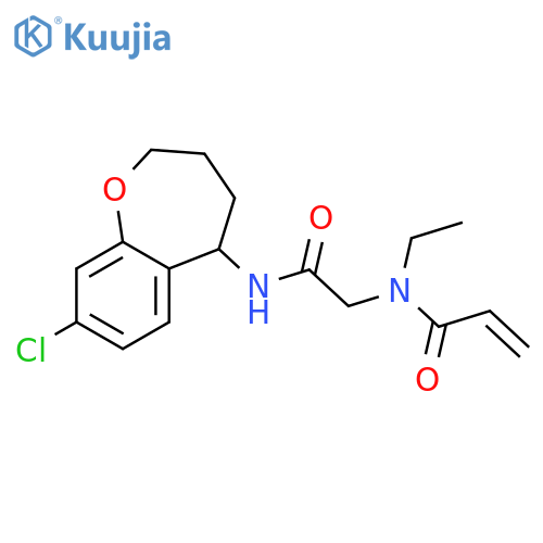 N-[2-[(8-Chloro-2,3,4,5-tetrahydro-1-benzoxepin-5-yl)amino]-2-oxoethyl]-N-ethyl-2-propenamide structure