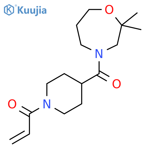 1-[4-(2,2-Dimethyl-1,4-oxazepane-4-carbonyl)piperidin-1-yl]prop-2-en-1-one structure