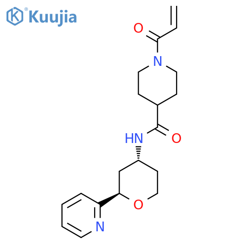 1-Prop-2-enoyl-N-[(2R,4R)-2-pyridin-2-yloxan-4-yl]piperidine-4-carboxamide structure