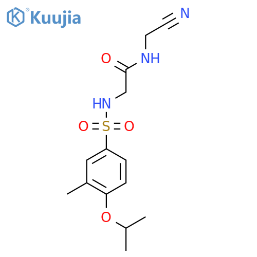 N-(Cyanomethyl)-2-[(3-methyl-4-propan-2-yloxyphenyl)sulfonylamino]acetamide structure