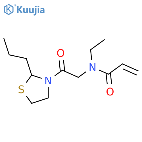 N-ethyl-N-2-oxo-2-(2-propyl-1,3-thiazolidin-3-yl)ethylprop-2-enamide structure