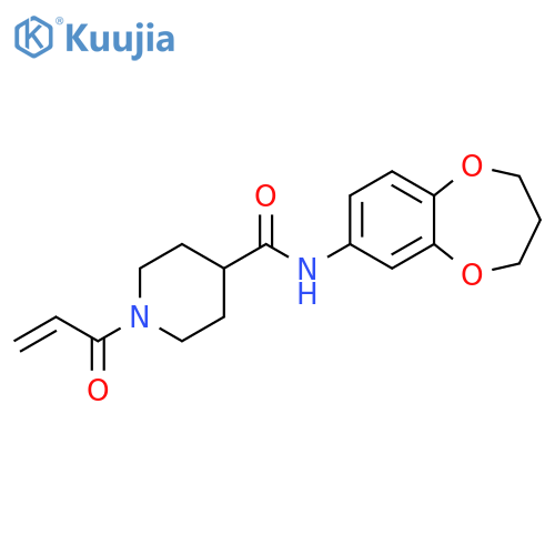 N-(3,4-Dihydro-2H-1,5-benzodioxepin-7-yl)-1-(1-oxo-2-propen-1-yl)-4-piperidinecarboxamide structure
