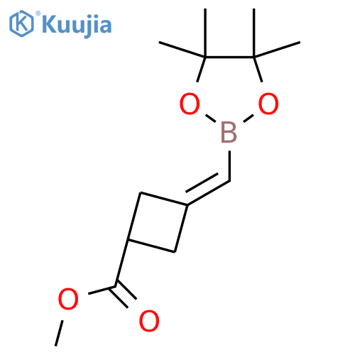 methyl 3-[(4,4,5,5-tetramethyl-1,3,2-dioxaborolan-2-yl)methylene]cyclobutanecarboxylate structure