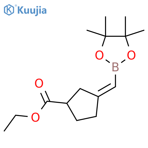 ethyl (3Z)-3-[(4,4,5,5-tetramethyl-1,3,2-dioxaborolan-2-yl)methylene]cyclopentanecarboxylate structure