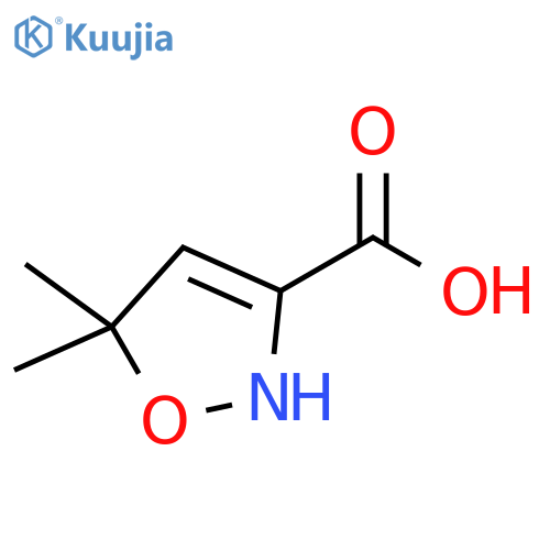 5,5-dimethyl-4,5-dihydro-1,2-oxazole-3-carboxylic acid structure