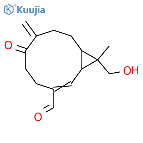 12-Hydroxy-1-oxo-4,10(14)-bicyclogermacradien-15-al; (4E)-form structure