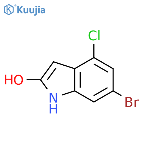 6-Bromo-4-chloro-1H-indol-2-ol structure