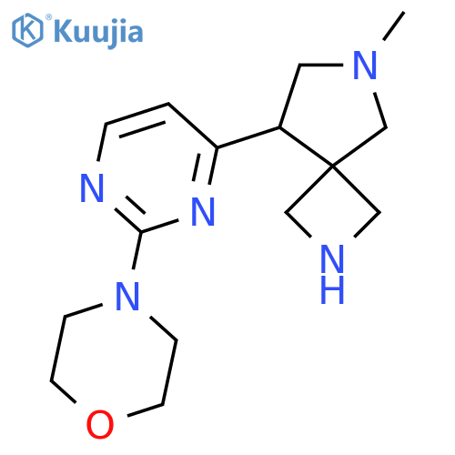 6-Methyl-8-[2-(morpholin-4-yl)pyrimidin-4-yl]-2,6-diazaspiro[3.4]octane structure
