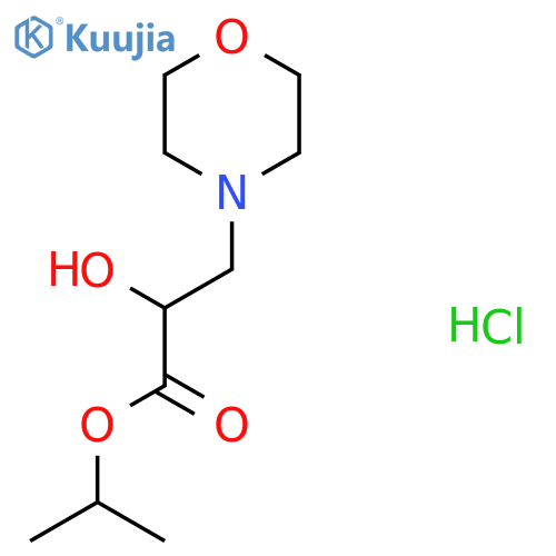 Propan-2-yl 2-hydroxy-3-morpholin-4-ylpropanoate;hydrochloride structure